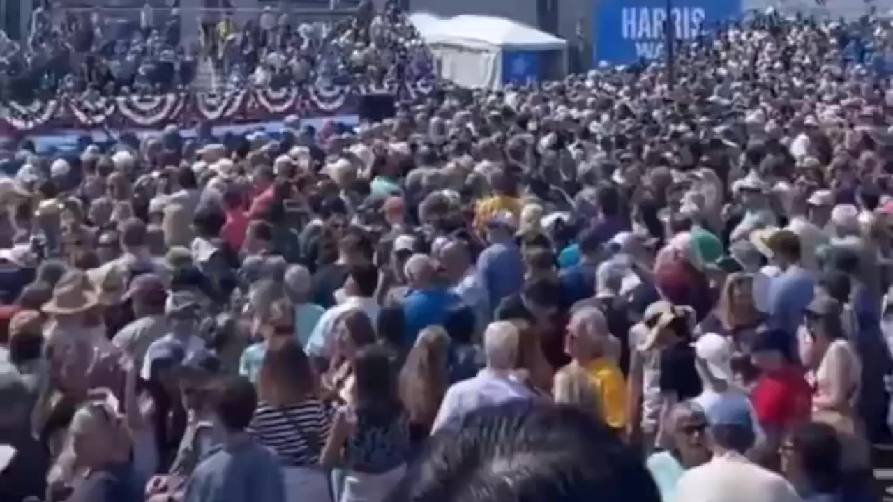 Kamala Harris massive crowd rally in Eau Claire, Wisconsin with charged up Democrats