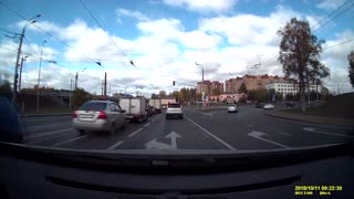 Cement Truck Tips into Oncoming Traffic