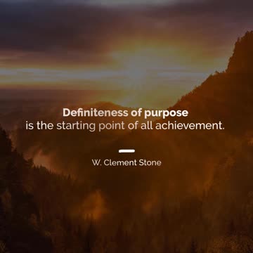 Definiteness of Purpose