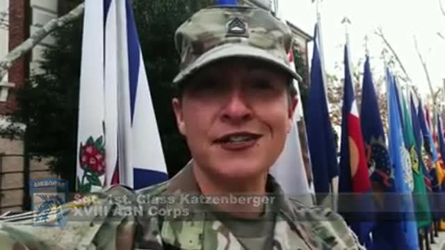 Corps Public Affairs Officer, Sergeant First Class Mary Katzenberger, with a special announcement!