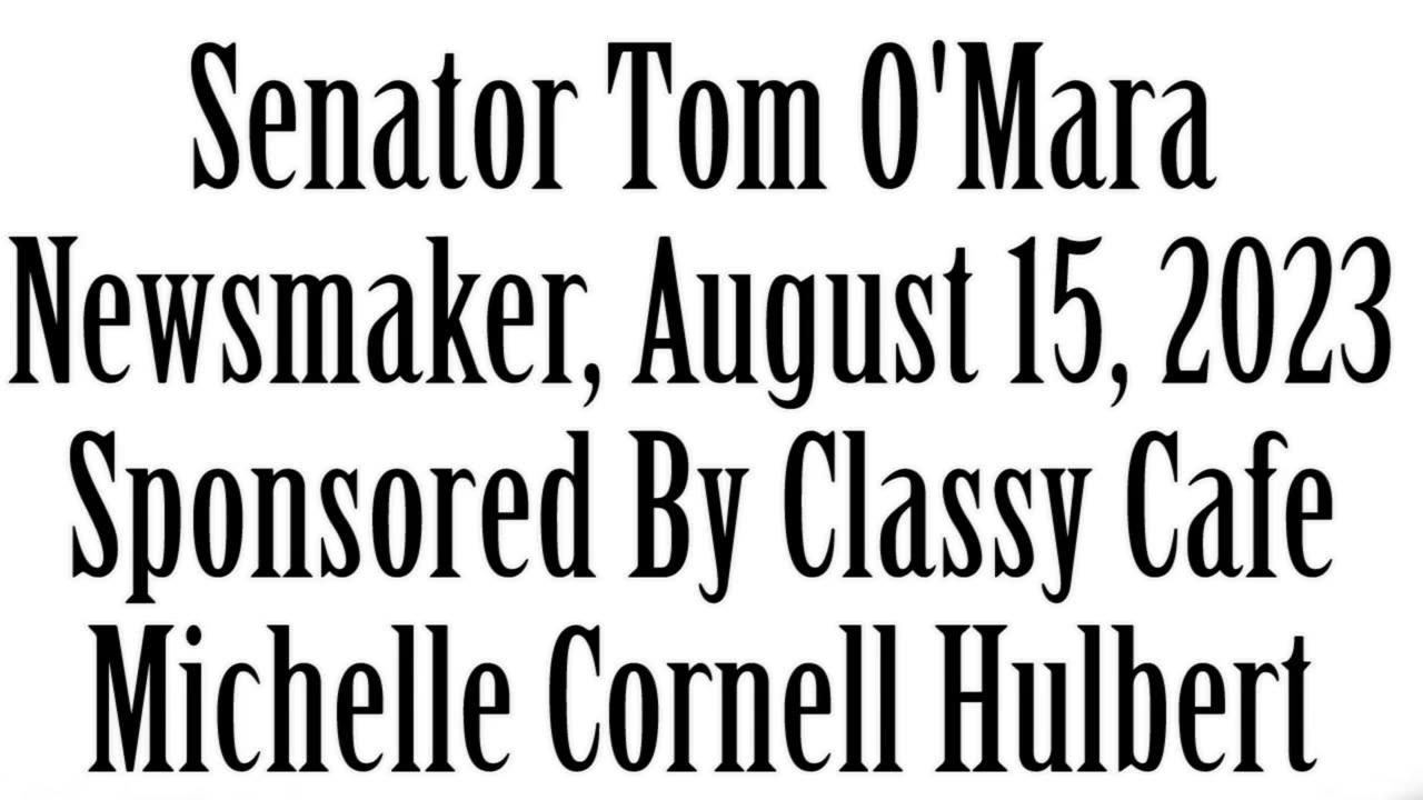 Wlea Newsmaker, August 15, 2023, State Senator Tom O'Mara