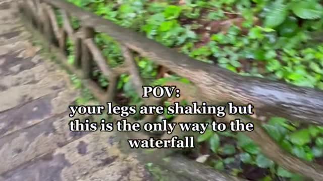 POV:your legs are shaking but this is the only way to the waterfall