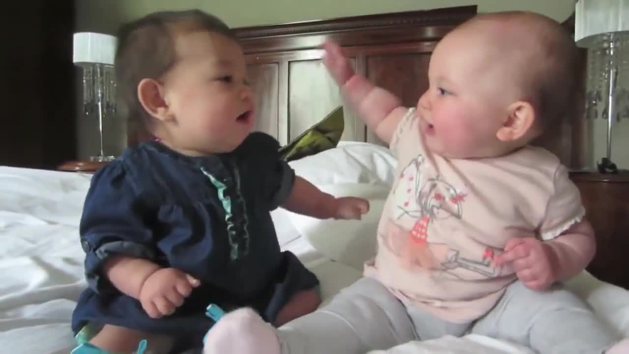 Funny Cute Baby Video - Talking Twin Babies