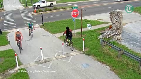 Will this cyclist zooms through traffic without crashing?