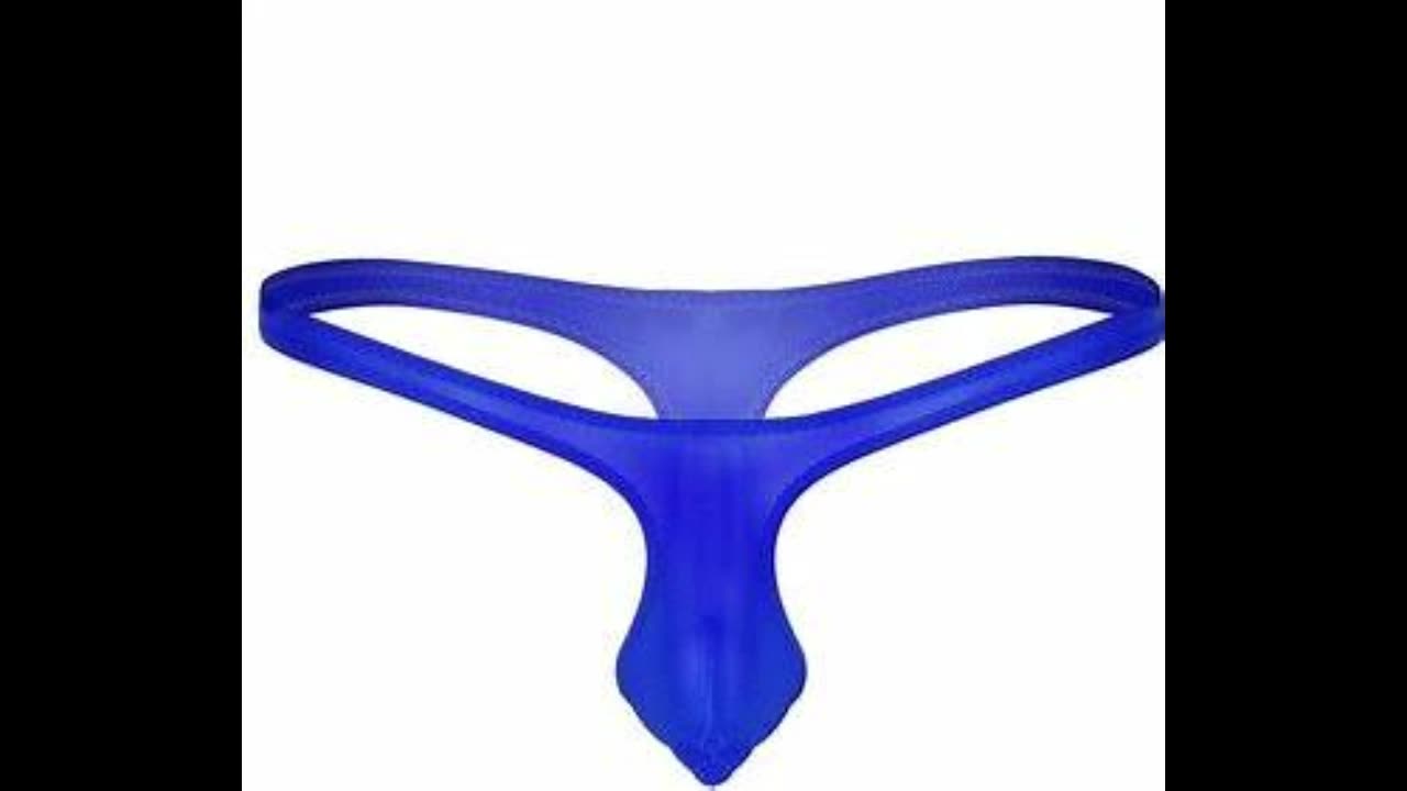 Mens shinny Metallic Low rise Mini G-String Thong Hollow Pounch