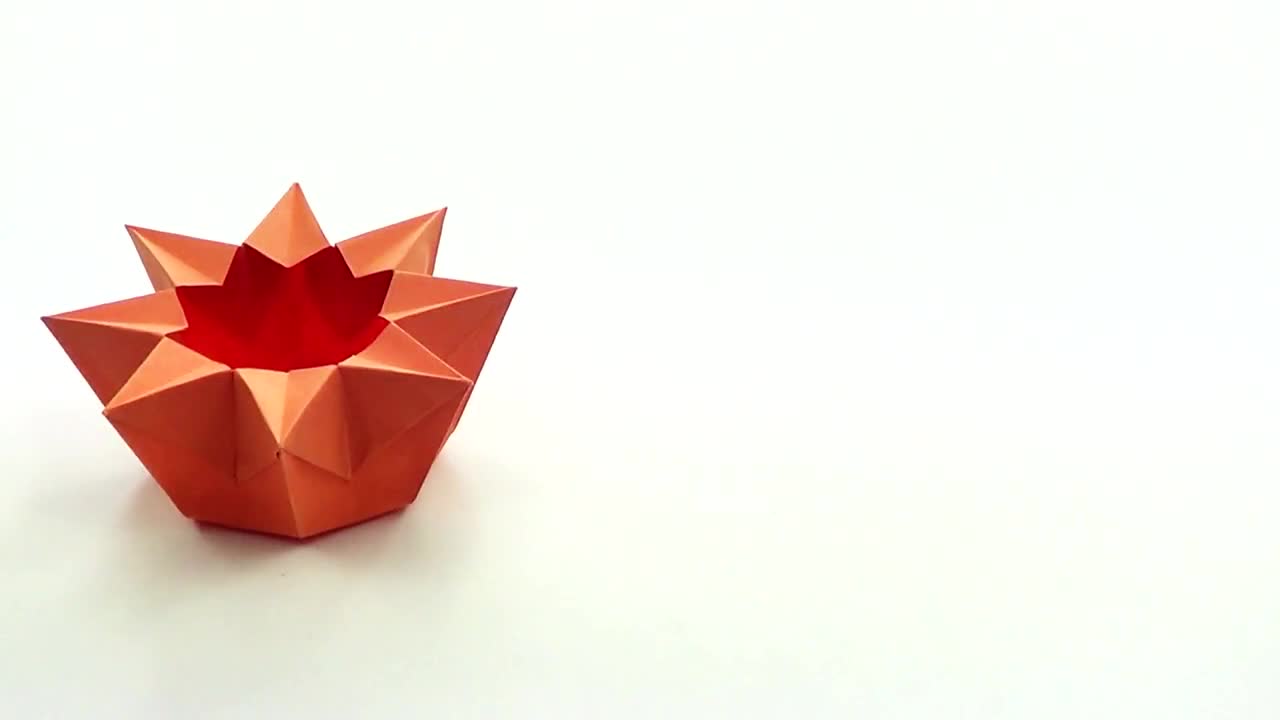 Origami Chrysanthemum Bowl (easy - single sheet)