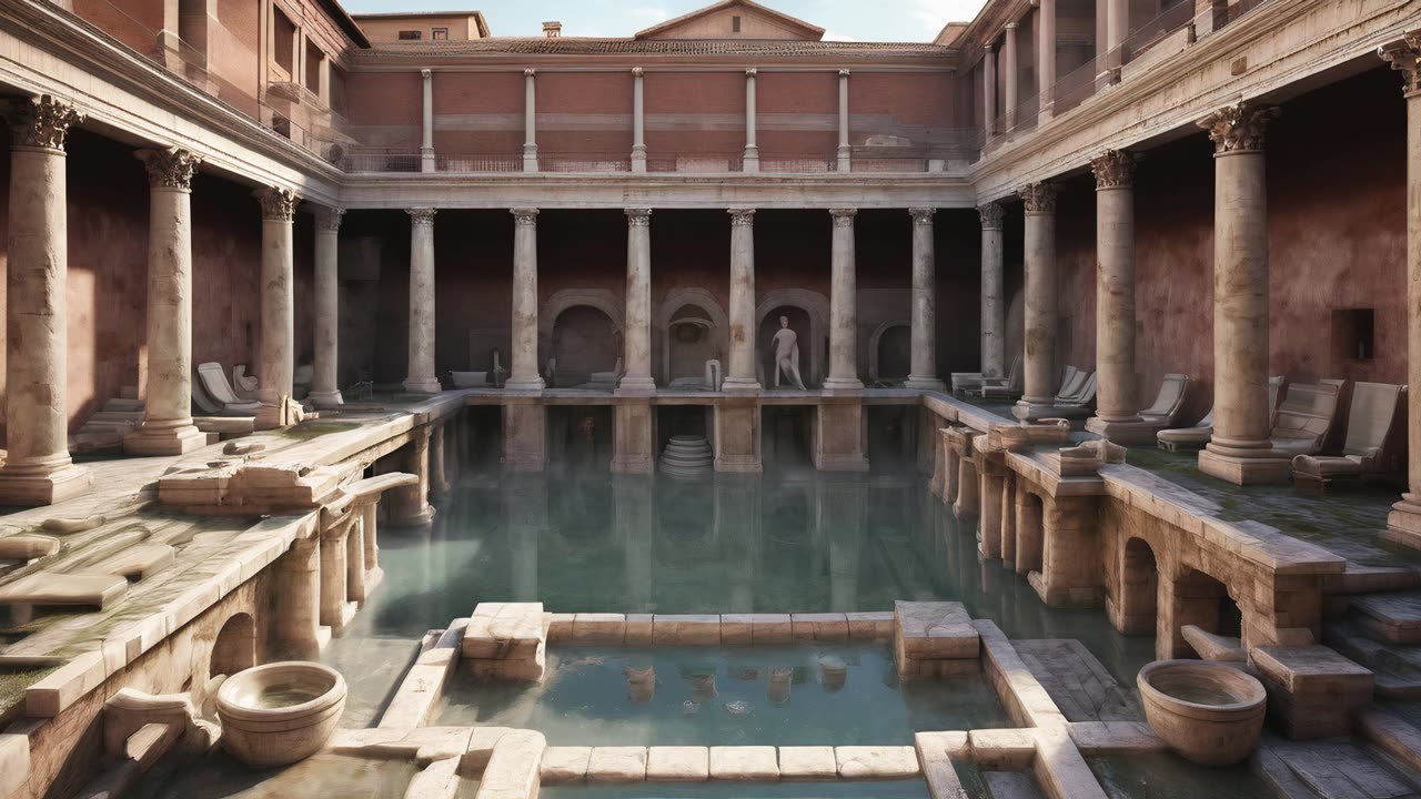 Ancient Roman Baths- Ambience Music- Spa Days and Relaxation