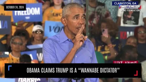 Obama Claims Trump Is A "Wannabe Dictator"