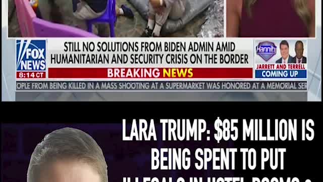 LARA TRUMP: $86M SPENT TO PUT ILLEGALS IN HOTEL ROOMS & THEIR KIDS GET TO GO TO SCHOOL