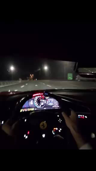 Driver of a Ferrari achieved a velocity of 343 kilometers per hour within a matter of seconds.