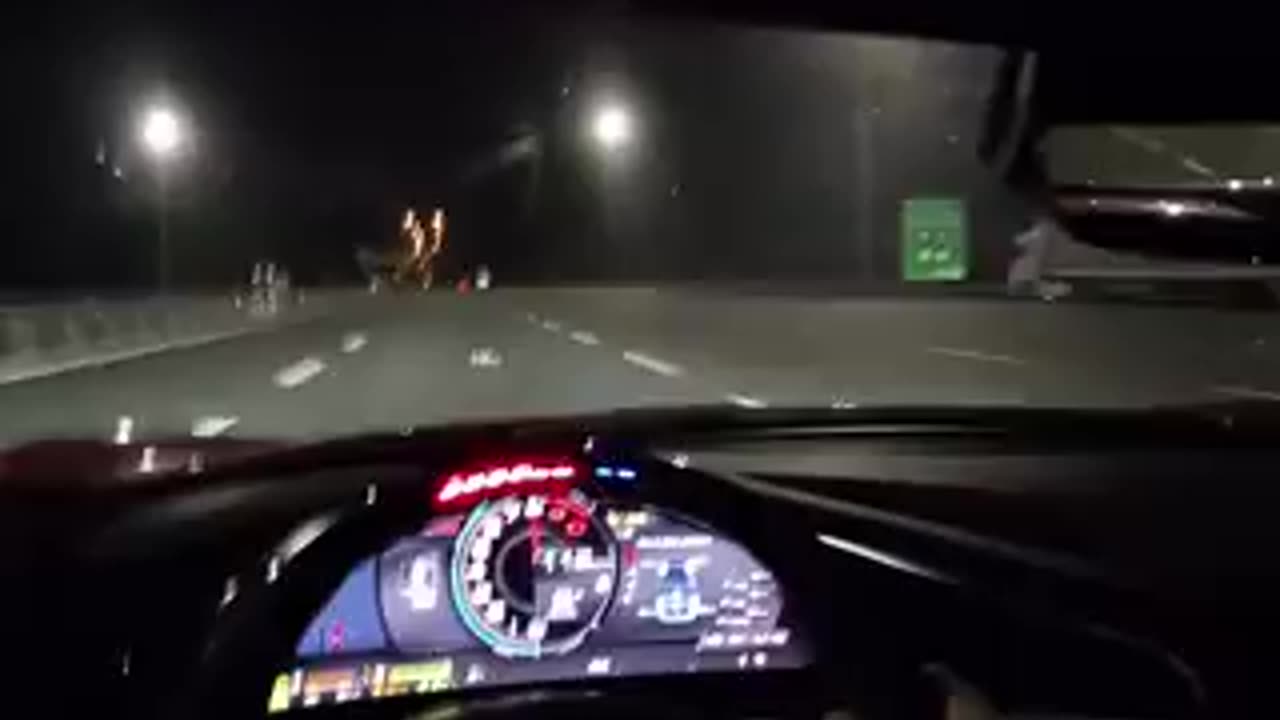 Driver of a Ferrari achieved a velocity of 343 kilometers per hour within a matter of seconds.