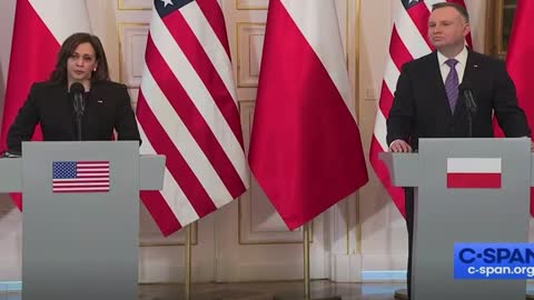 Harris slammed for laughing about Ukrainian refugees, dodges questions on fighter jet deal