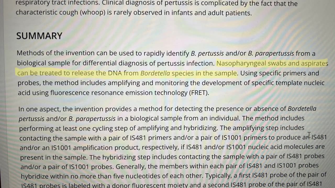 Here is proof positive that the PCR swabs are contaminated with DNA from..