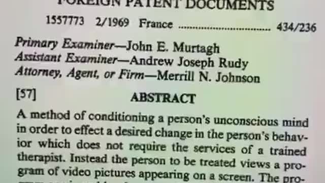 Mk ultra patent