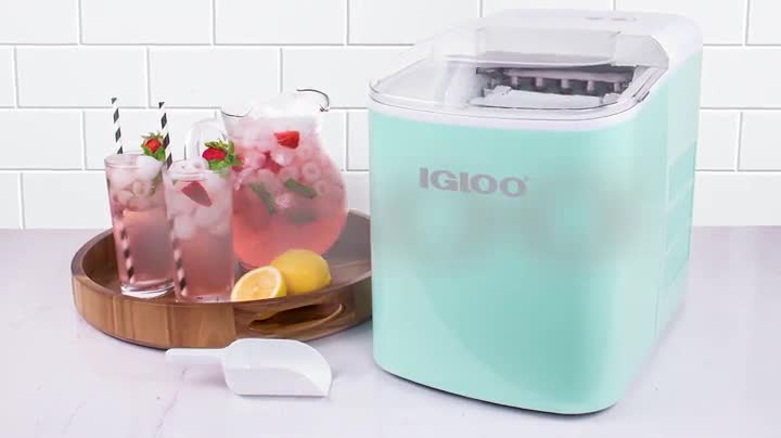 Igloo ICEB26AQ 26-Pound Automatic Portable Countertop Ice Maker Machine - Aqua