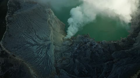 Active Volcano - Aerial 4K Footage