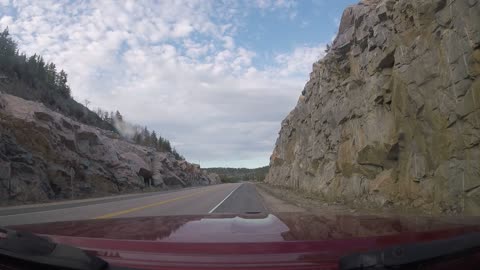 Close Call On The Trans Canada Highway In Ontario