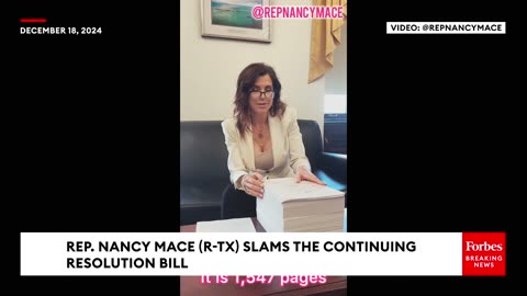 Nancy Mace Shreds Continuing Resolution Bill As GOP Support For It Craters