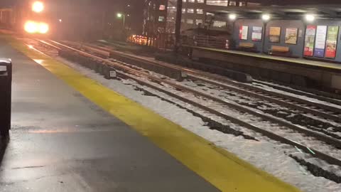 NJ Transit train action at Metuchen NJ