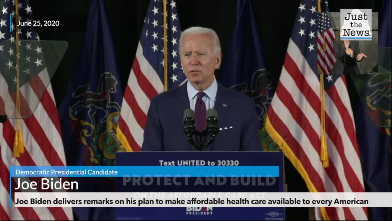 Joe Biden on his affordable health care plans