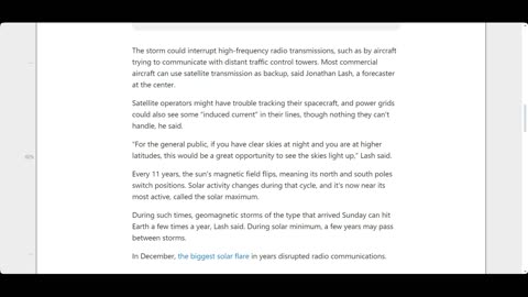 Solar flare Geomagnetic storm could disrupt radio communications