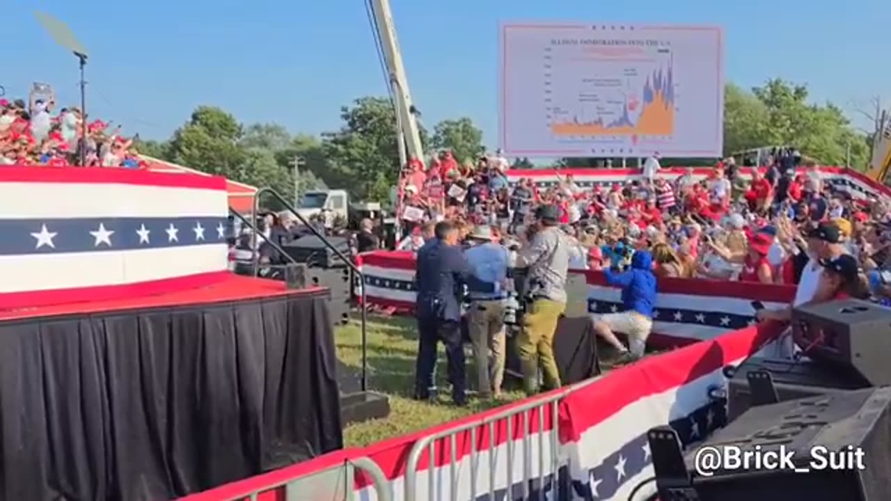 President Trump's Butler PA rally, what I filmed from the front row immediately after