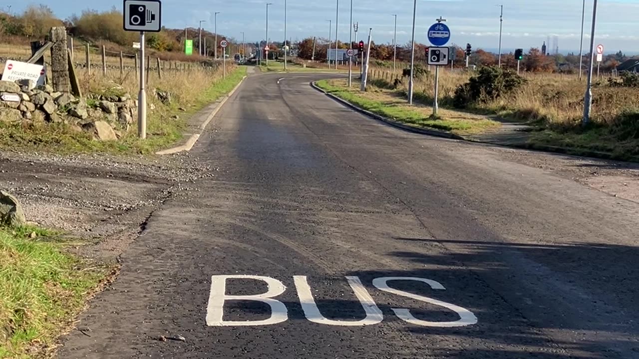 Bus gate Old Lang Stracht Aberdeen Nov 2023