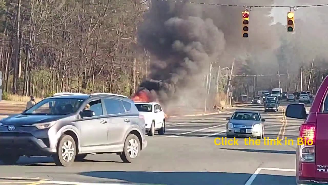 Massive Car Fire - Dash Cam Scenes