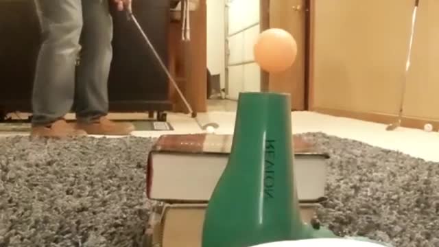 Man Makes Awesome Quarantine Golf Trick Shot