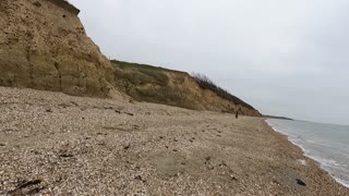 Walking along the shore. GOPRO.