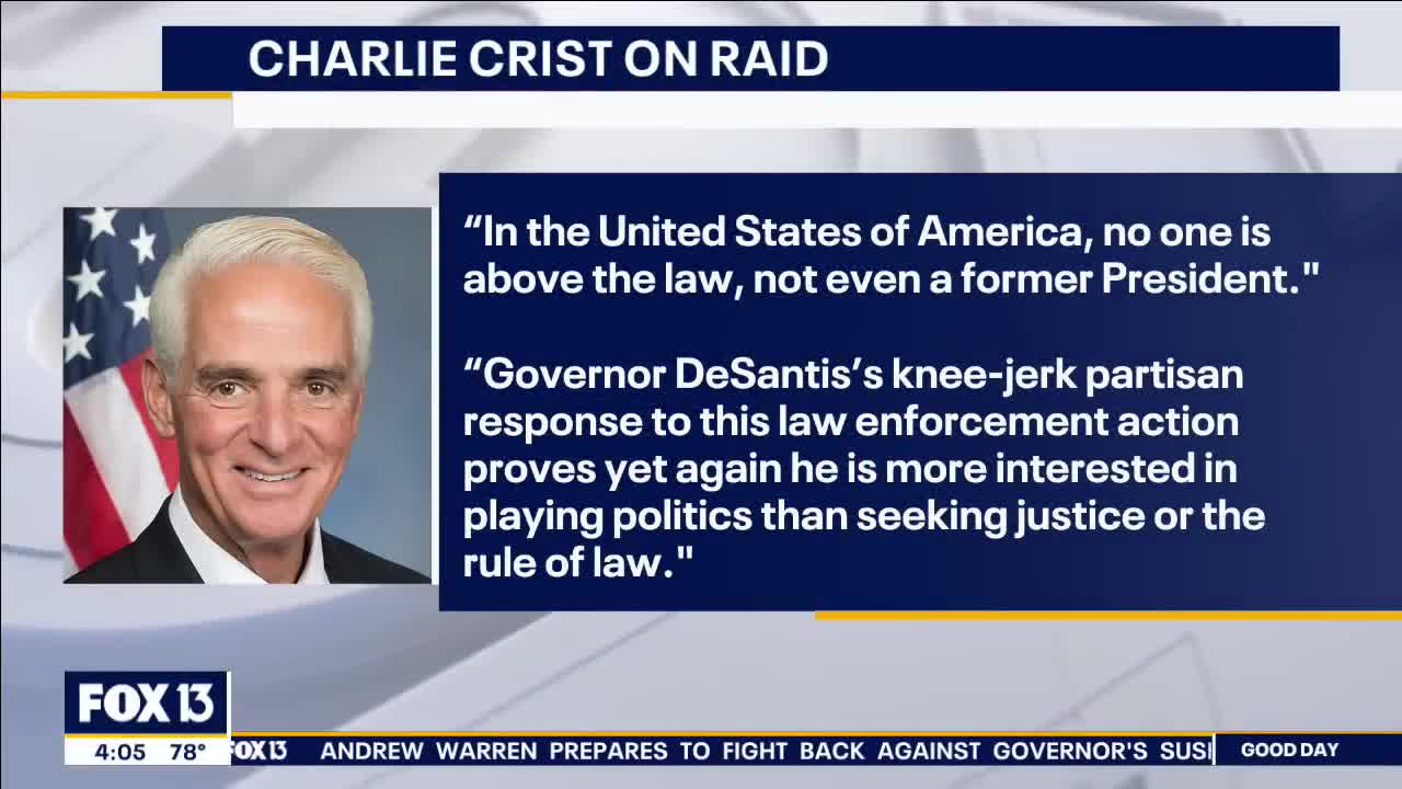 DeSantis, Rubio, Fried, Crist: How Florida leaders are reacting to Mar-a-Lago raid