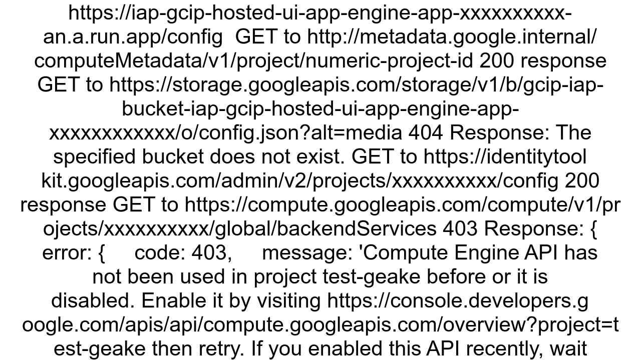 IAP GCIP integration results in HTTP 404 error on config resource