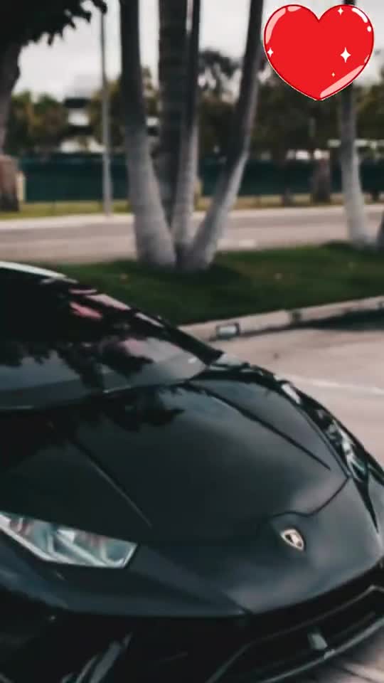 What a beautiful black Lamborghini luxury car.