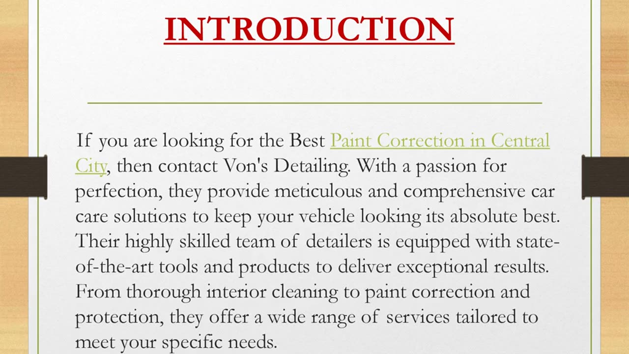 Best Paint Correction in Central City