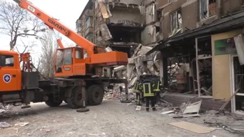 Emergency services continue search and rescue operations in Ukraine's Mariupol amid ongoing fighting