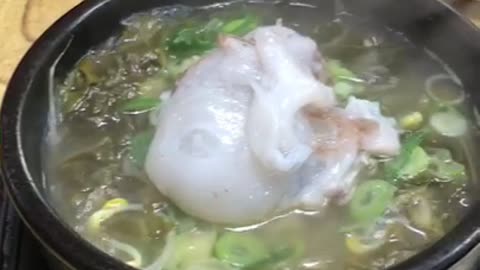 Octopus soup I saw for the first time