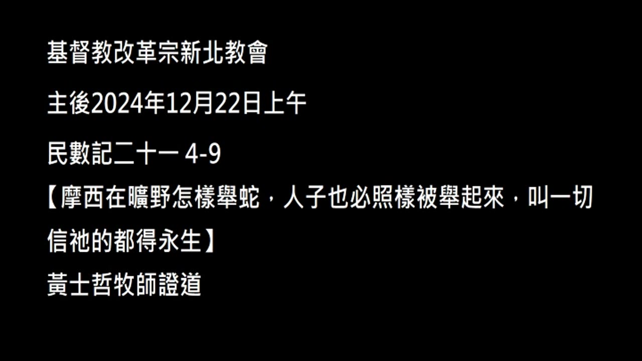 【摩西在曠野怎樣舉蛇，人子也必照樣被舉起來，叫一切信祂的都得永生】