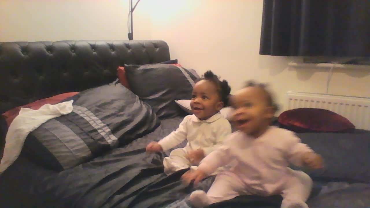 Twin Baby Girls Love Their Mom's Singing