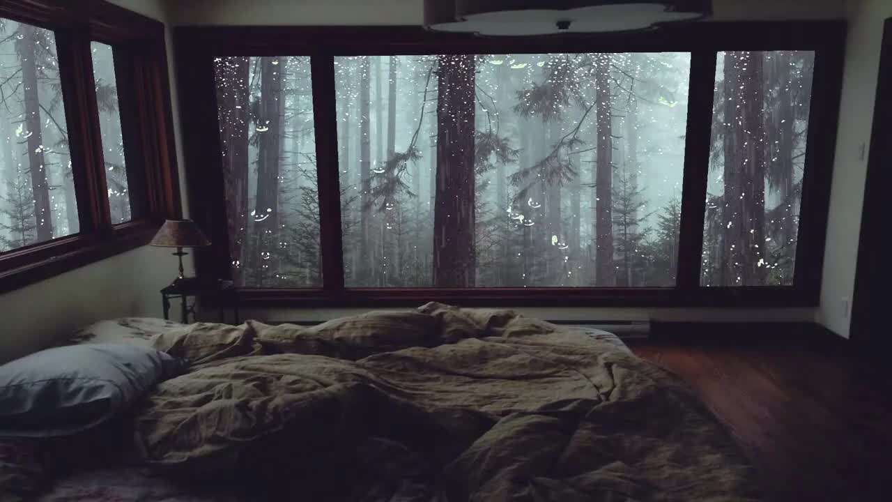 Relaxing Rain Sounds For Sleep - Heavy rain sounds in forest 1 hour