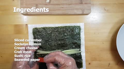 Deep Fried Sockeye Salmon Sushi Roll 연어로 만든 깁밥 스시롤 어디까지 먹어봤니?#집에서​ 캐나다 아빠의 스시롤 도전기