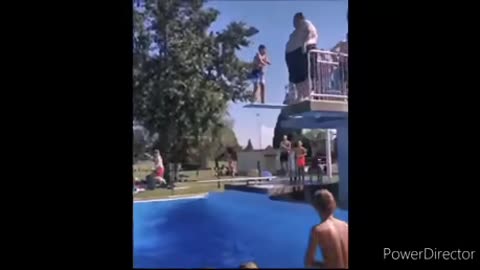 Fat dude smashing the pool