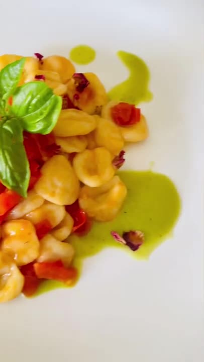 Fresh Italian pasta Orecchiette from Puglia