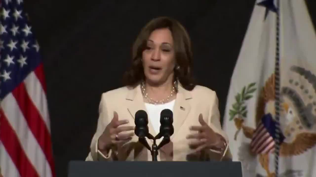 Kamala Harris connects the United States Supreme Court's abortion decision to American slavery.