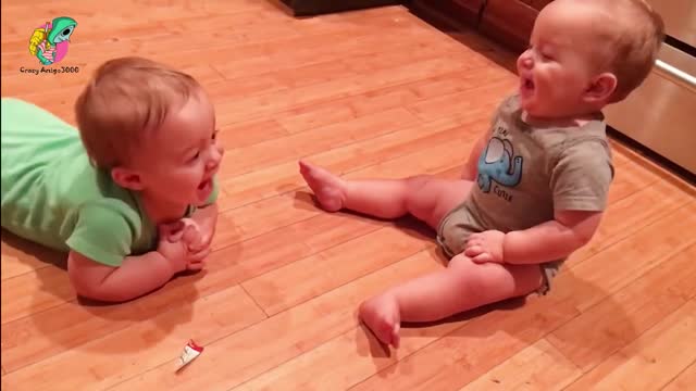 Laughing hysterically compilation with funny babies