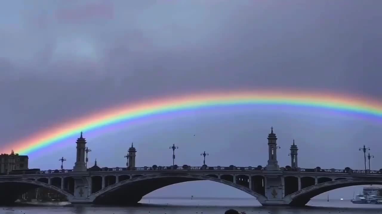 The rainbow after the rain is so beautiful