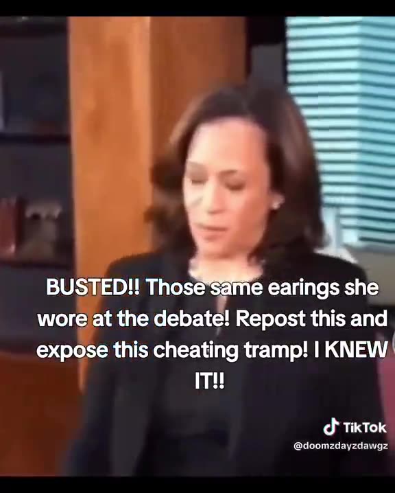 BUSTED...THESE are the same earrings she wore at the DEBATE