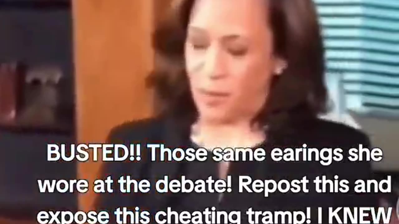 BUSTED...THESE are the same earrings she wore at the DEBATE