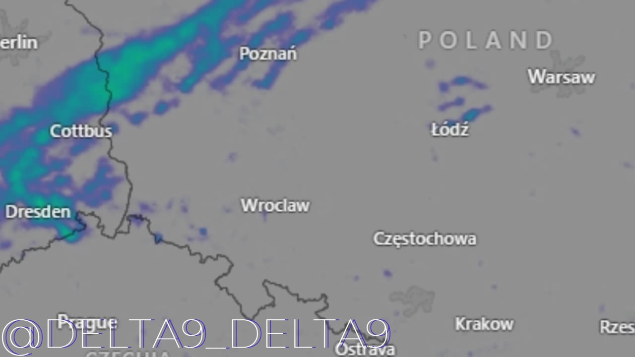 Poland is showing up some radar straight line pulse anomalies 14.12.24