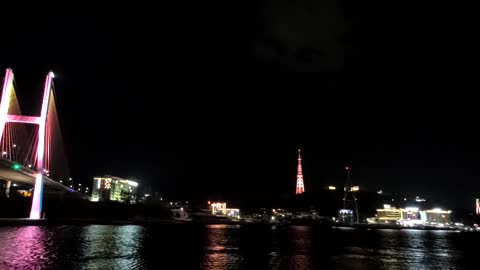 Night view of Yeosu in Korea.