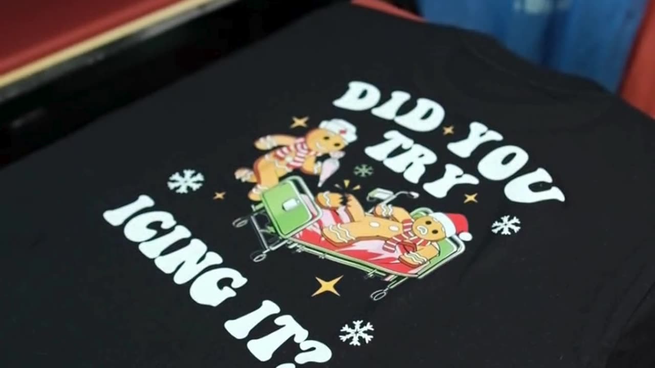 Crafting DTF Christmas Elegance on Black Tees | Fast DTF Transfer Tutorial